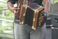 Zydeco Accordian player entertains the crowd