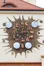 Zygmunt clock with a chime, Zodiac signs on the clock face, Warsaw, Poland