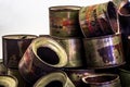 Auschwitz Memorial Museum, Zyklon gas tin can extermination witness Royalty Free Stock Photo