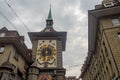 Zytglogge,Beautiful Clock Tower the Landmark of Bern on cloudy sky background Royalty Free Stock Photo