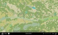 Zytkavicy District outlined, Belarus. Topographic Humanitarian Royalty Free Stock Photo