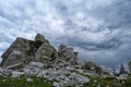 Storm clouds over Zyuratkul mountain ridge