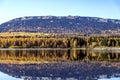 Zyuratkul lake in the Ural Mountains, Golden autumn, Russia