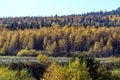 Zyuratkul lake in the Ural Mountains, Golden autumn, Russia