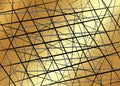 Black Chaotic Lines, Random Chaotic Lines, Scattered Lines, Gold Luxury Lines Asymmetrical Texture Vector Abstract Template Art