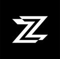 ZZ brand name initial letter illustrative icon
