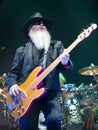 ZZ TOP performs on stage at Sportarena Royalty Free Stock Photo