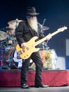 ZZ TOP performs on stage at Sportarena Royalty Free Stock Photo