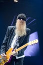 ZZ TOP performs on stage at Sportarena Royalty Free Stock Photo