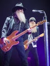 ZZ TOP performs on stage at Sportarena