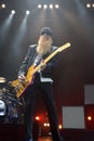 ZZ TOP performs on stage at Sportarena Royalty Free Stock Photo