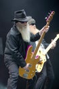 ZZ TOP performs on stage at Sportarena Royalty Free Stock Photo