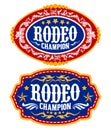 Rodeo Champion Cowboy belt buckle vector design Royalty Free Stock Photo