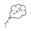 Zzz sleep icon in doodle sketch style Royalty Free Stock Photo