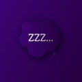 Zzz sleep sound vector