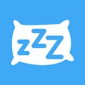 Zzz text on text bubble. Icon for sleeping mode