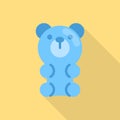 Blue gummy bear candy icon for kids. Royalty Free Stock Photo