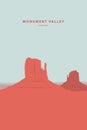 Monument valley Utah state park characteristic nature scenery view. Royalty Free Stock Photo