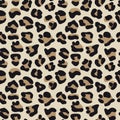 Leopard skin seamless vector pattern texture Royalty Free Stock Photo