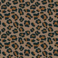 Leopard skin seamless vector pattern texture. Royalty Free Stock Photo