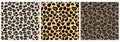 Leopard skin seamless vector pattern texture. Royalty Free Stock Photo