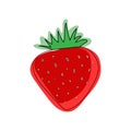 Fresh strawberrie in flat style.