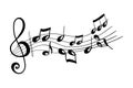 Vector illustration of simple hand drawn music note Royalty Free Stock Photo