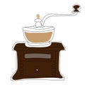 Coffee element icon line hand drawn doodle vector illustration isolated on white background.