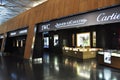 ZÃÆÃÂ¼rich-airport: Duty Free, jewelery and swiss watches shops Royalty Free Stock Photo