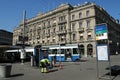 ZÃÂ¼rich`s Bahnhofstreet in times of Corona-Virus log down with closed shops, bars, restaurants and cinemas at Liimmatquai