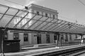 ZÃÂ¼rich-Stadelhofen: The public traffic in times of Corona Virus with few view trains, passengers and empty public places