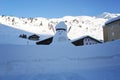 ZÃÂ¼rs, Austria - 01 16 2019: Huge Snowman at the Big Austrian Alps at Zurs am Arlberg