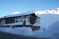 ZÃÂ¼rs, Austria - 01 16 2019: Luxury Hotel Entrance in Lech ZÃÂ¼rs, an Austrian Ski Resort