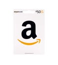 ÃÂ£50 Amazon Gift Card on a white background