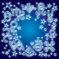 ÃÂ«Astrological diademÃÂ», the excerpt of some recent astrological signs and occult mystical symbols. 