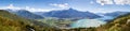 Panorama low Valtellina - Upper  Como Lake Italy Royalty Free Stock Photo