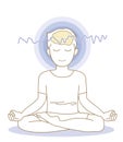 Meditation and brain waves -Man