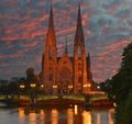 Ãâ°glise Saint-Paul in Strasbourg Royalty Free Stock Photo