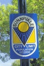 Ã¯Â¿Â½Sunnyvale City LimitÃ¯Â¿Â½ sign, Sunnyvale, Silicon Valley, California