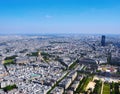 ÃÂerial panorama of the Montparnasse tower, hotel des Invalides. Paris at sunset, France