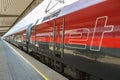 ÃâBB RailJet Logo train Innsbruck main railway station Austria Ãâsterreichische Bundesbahnen