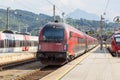 ÃâBB RailJet train Innsbruck main railway station Austria Ãâsterreichische Bundesbahnen