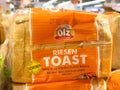 Ã¶lz riesen toast bread packaging display in grocery store Royalty Free Stock Photo