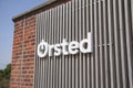 ÃËrsted Orsted Oersted trademark logotype. Danish renewable company power plant factory Royalty Free Stock Photo