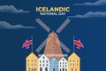 ÃÅ¾jÃÂ³ÃÂ°hÃÂ¡tÃÂ­ÃÂ°ardagurinn (Translate: Iceland National Day). Happy national holiday. Celebrated annually on June 17 in Iceland.