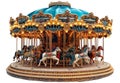 ÃÅerry go round carousel isolated on white transparent background Royalty Free Stock Photo