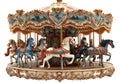 ÃÅerry go round carousel isolated on white transparent background Royalty Free Stock Photo