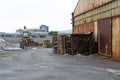 ÃÅ¸utdoor space of an abandoned factory Royalty Free Stock Photo