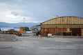 ÃÅ¸utdoor space of an abandoned factory Royalty Free Stock Photo