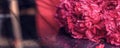 ÃÂbstract romance background with delicate red peonies flowers, close-up. Romantic banner with free copy space